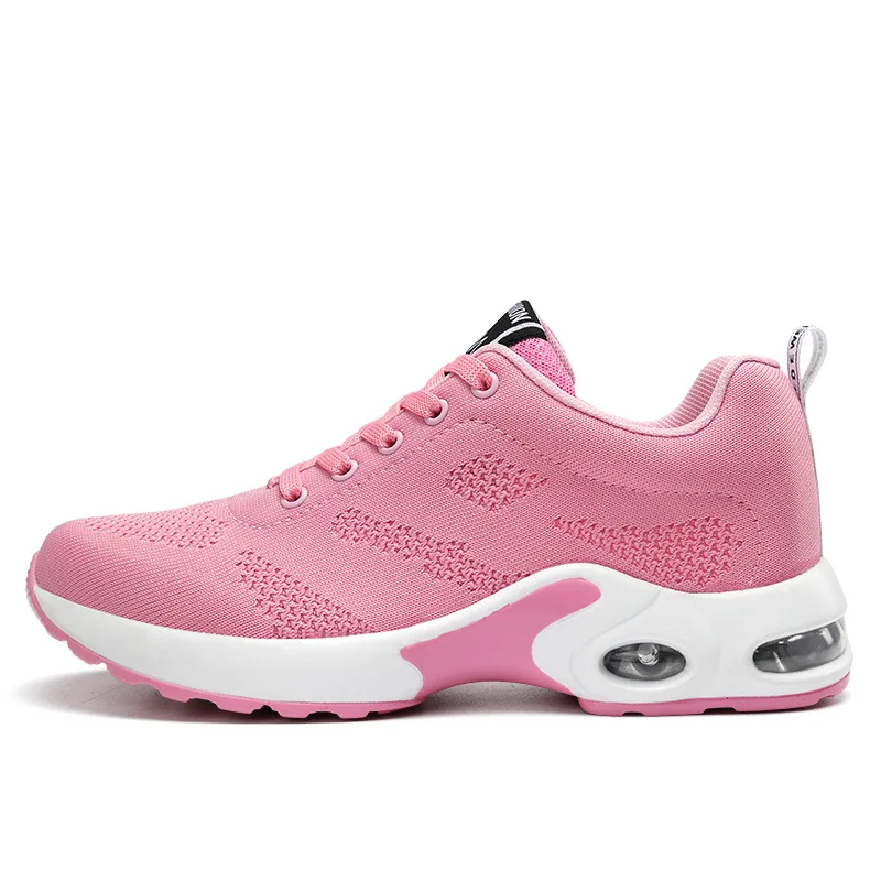 New Women\'s Running Shoes Summer Sneakers Women Breathable Mesh Outdoor Athletic Fly Weave Sport Shoes Light Sneaker high sole