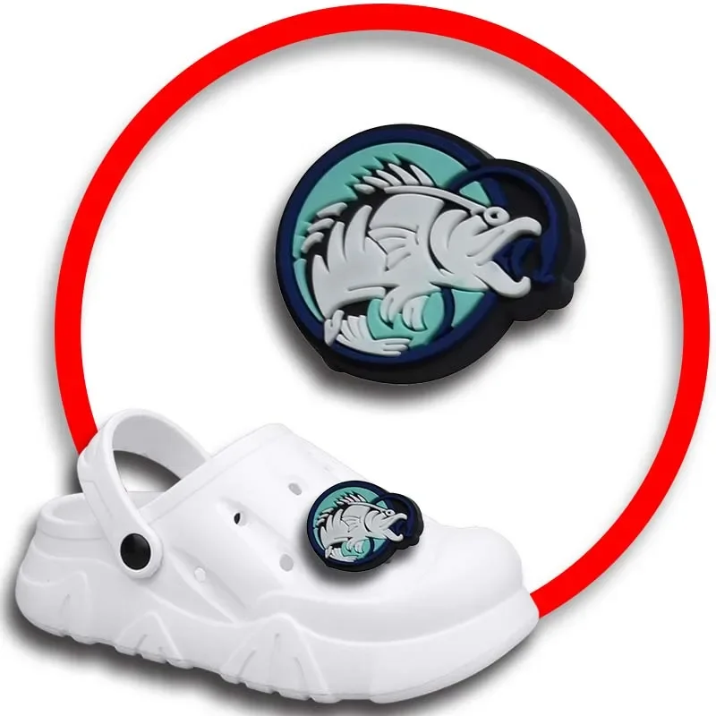 Fish Shoe Charms for Crocs Sandals, Women Clogs Pins, Shoes Decorações Acessório, Men's Badges, Girls, Kids