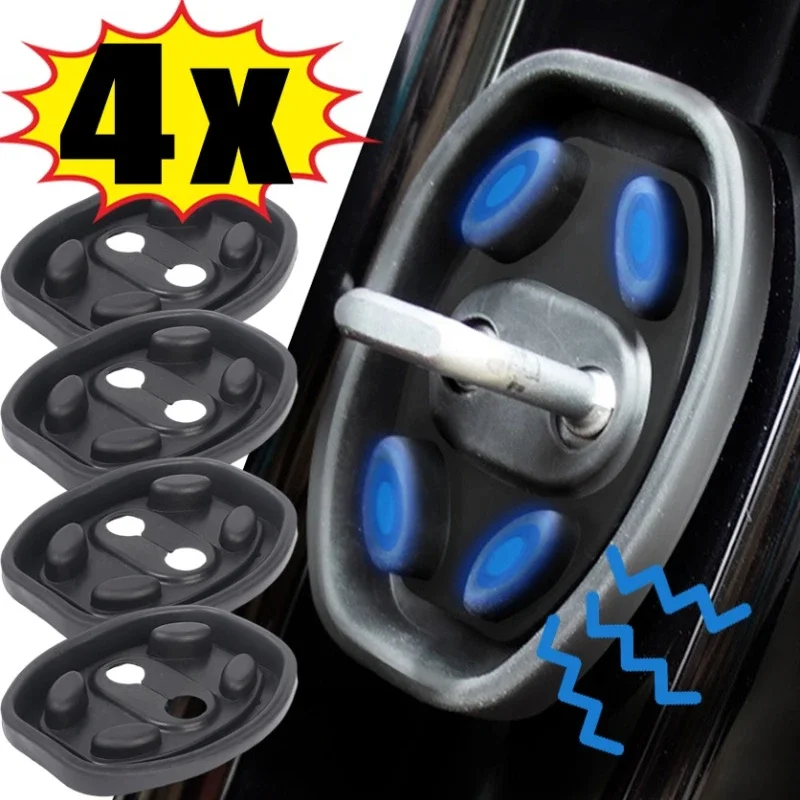 Universal Door Lock Protect Cover Silicone Car Door Shock Absorber Cushion Thickened Anti-collision Pad Stickers Anti-Rust Cover