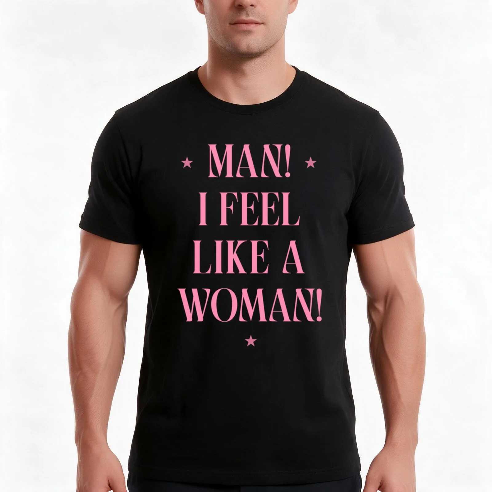 Man! I feel Like A Woman! Shania Twain Premium Scoop T-Shirt, Summer Casual Cotton Tee, Oversized Streetwear Tops, 100% Cotton