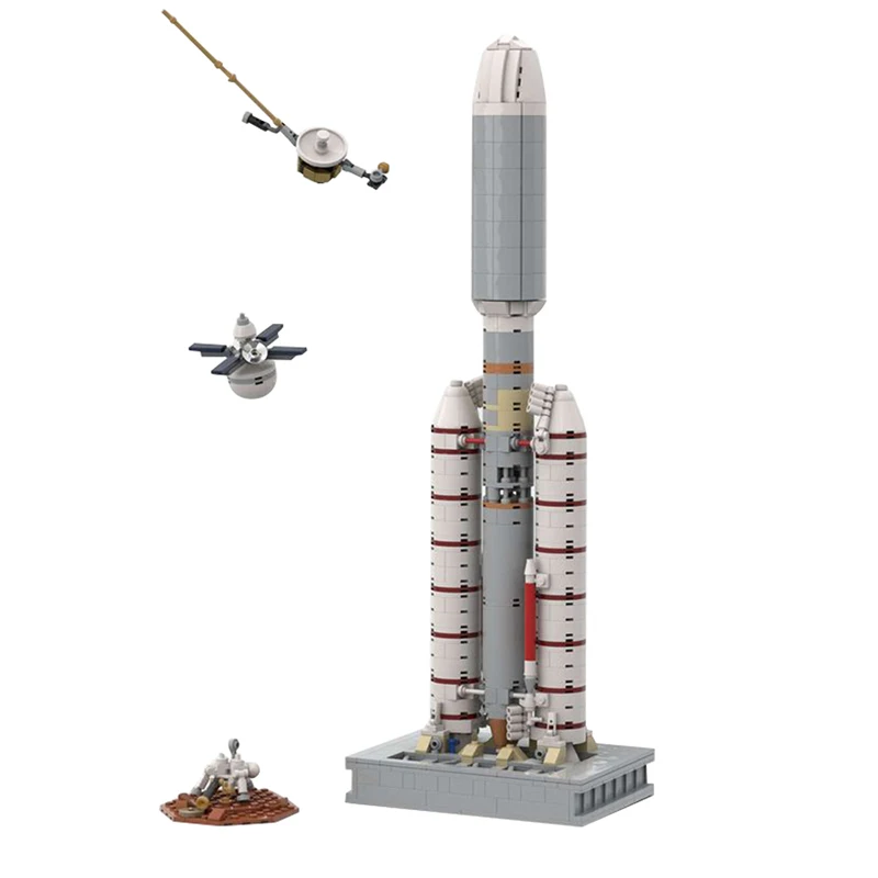 Centaur 1:110 Space Building Blocks Bricks City High-Tech MOC-61281 Model DIY Toys Space Rocket  For Kids Boys Birthday Gifts