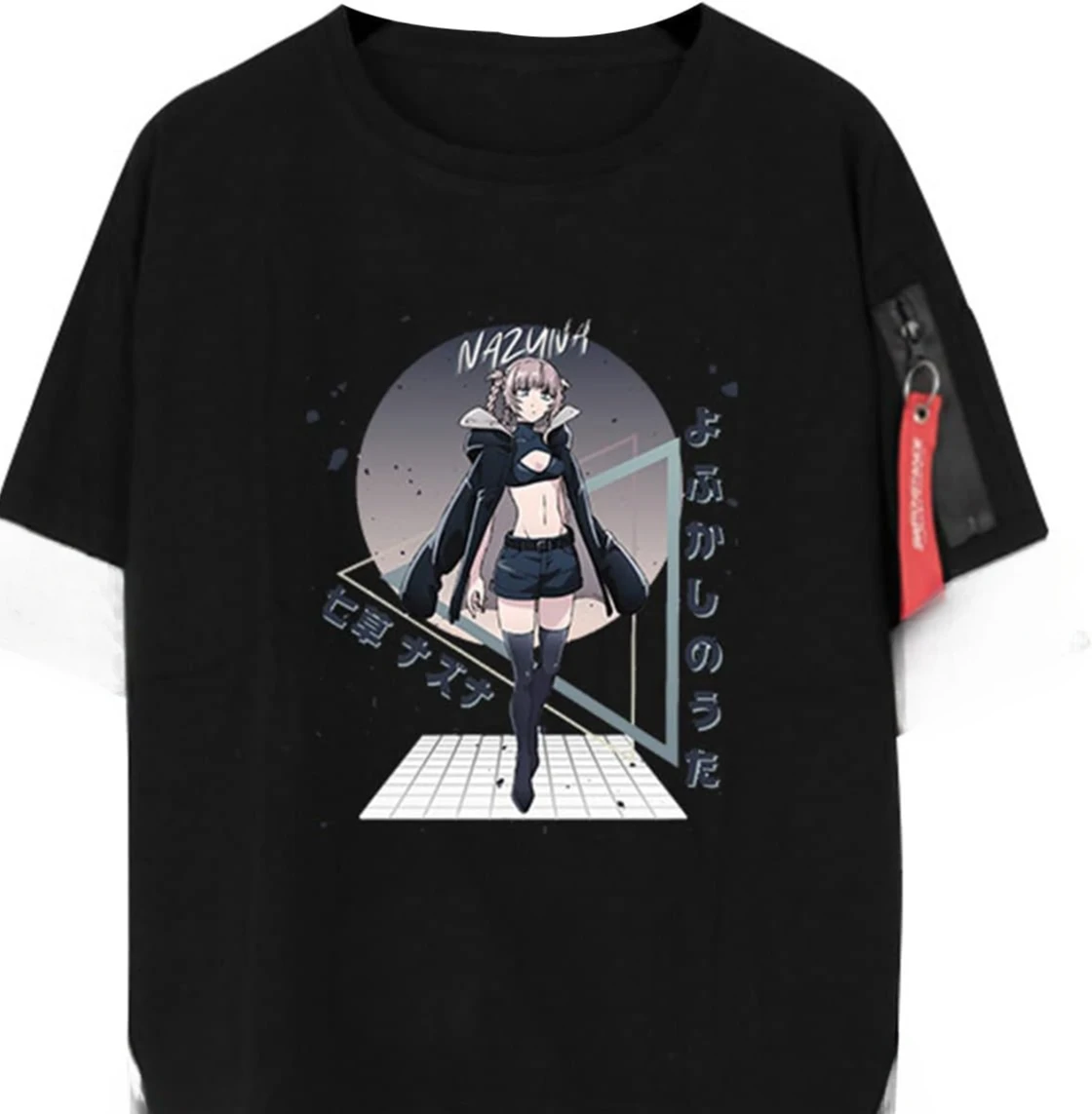 

Anime Call of The Night Druck Nanakusa Nazuna Kurze Ärmel Runde Kragen Bluse Yamori Kou T-Shirt