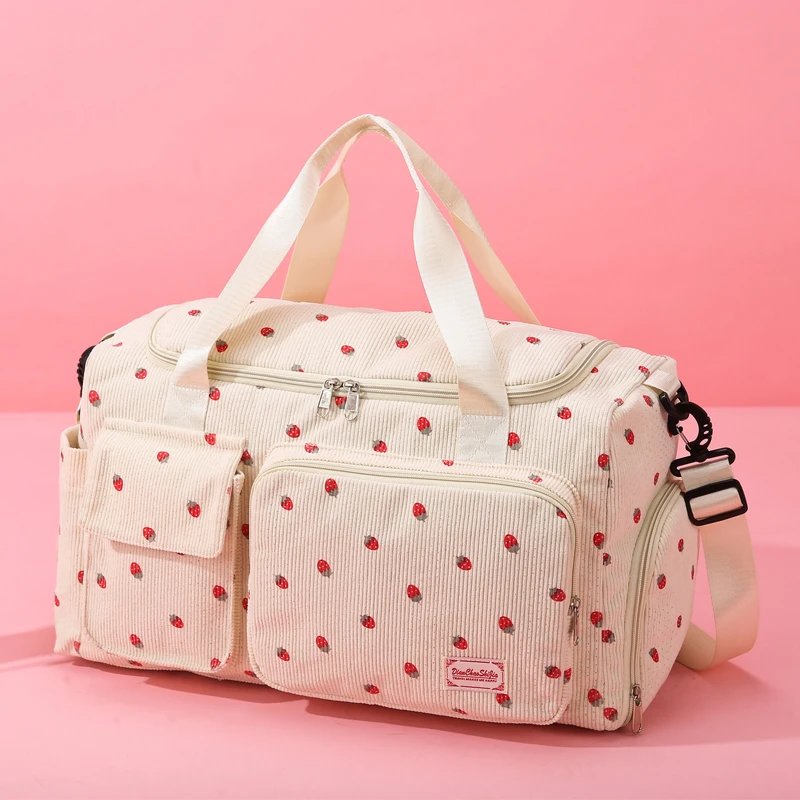 Corduroy Travel Duffle Tote 13