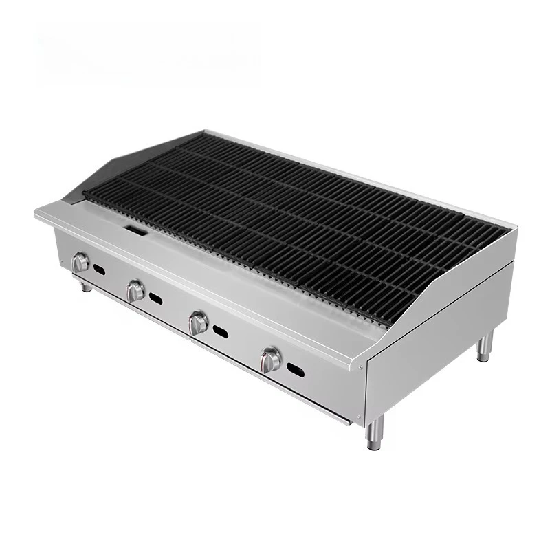 

4 burner gas powered stainless steel grill grill for restaurant kitchen equipment commercial American radiation
