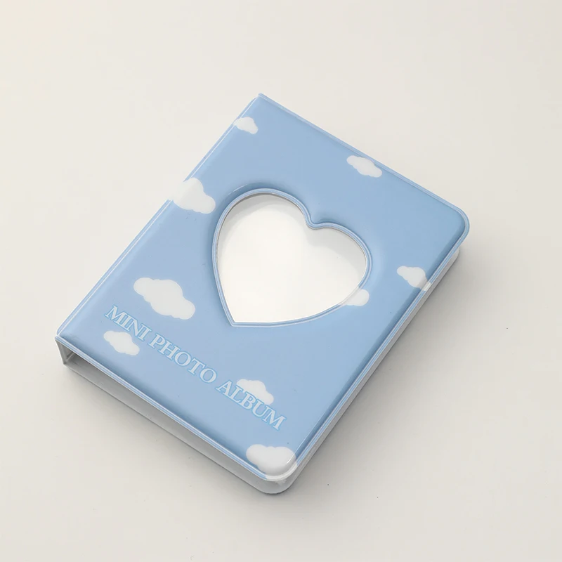 (.) Cute Photo Album 3 Inch Love Heart Hollow Picture Storage Case Kpop Card Binder Name Card Book Photocard Holder 36 Pockets