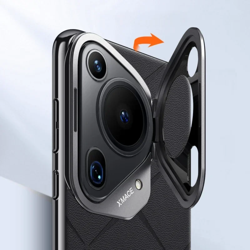 Luxury Leather Phone Case for Huawei Pura 70 Pro Ultra Non-slip Ultra-thin Protect for Huawei Pura 70 Pro Cover with Holder