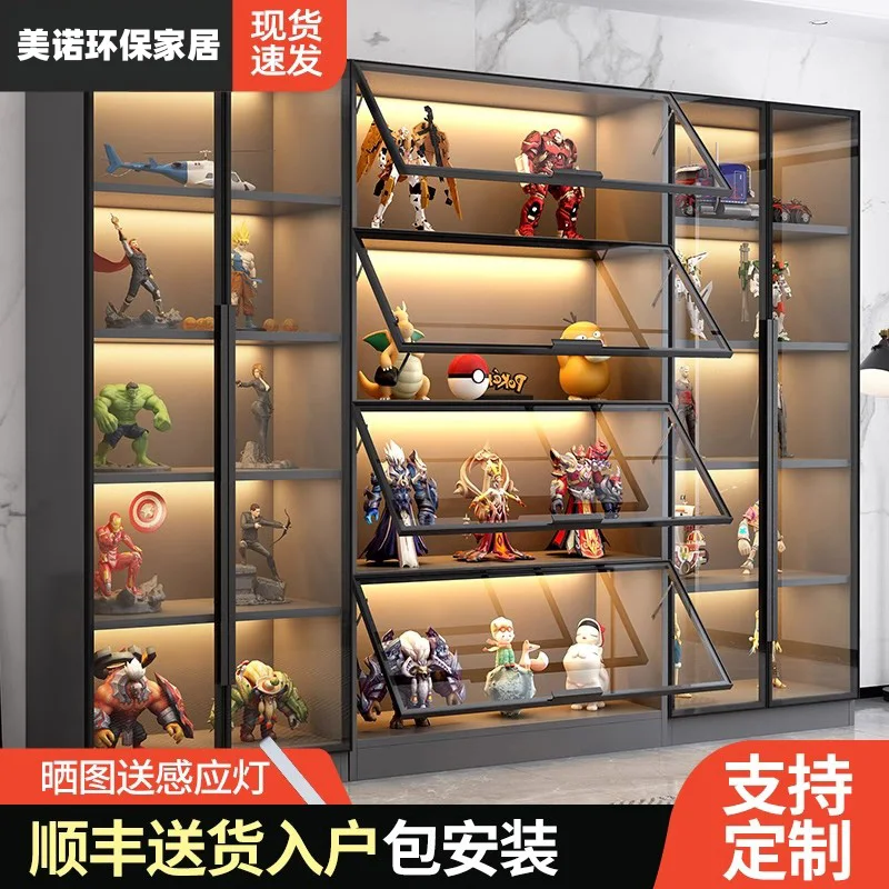 

Glass door display cabinet product display storage household toys Lego model figure building block ornament bookcase