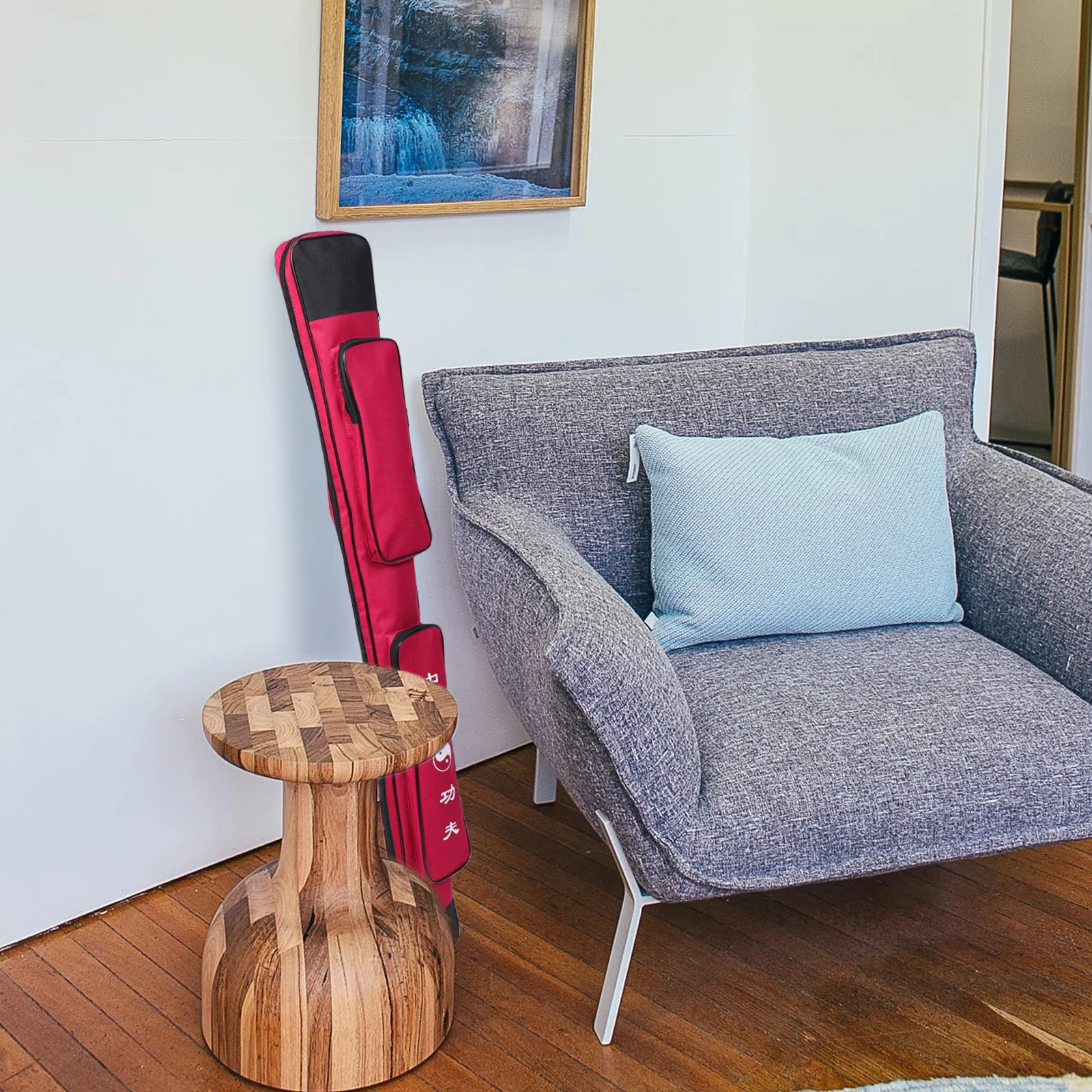 

1Pcs Heavy Duty Canvas Sword Bag Red Rainproof Lightweight Tactical Storage Pouch for Swords with Reinforced Stitching