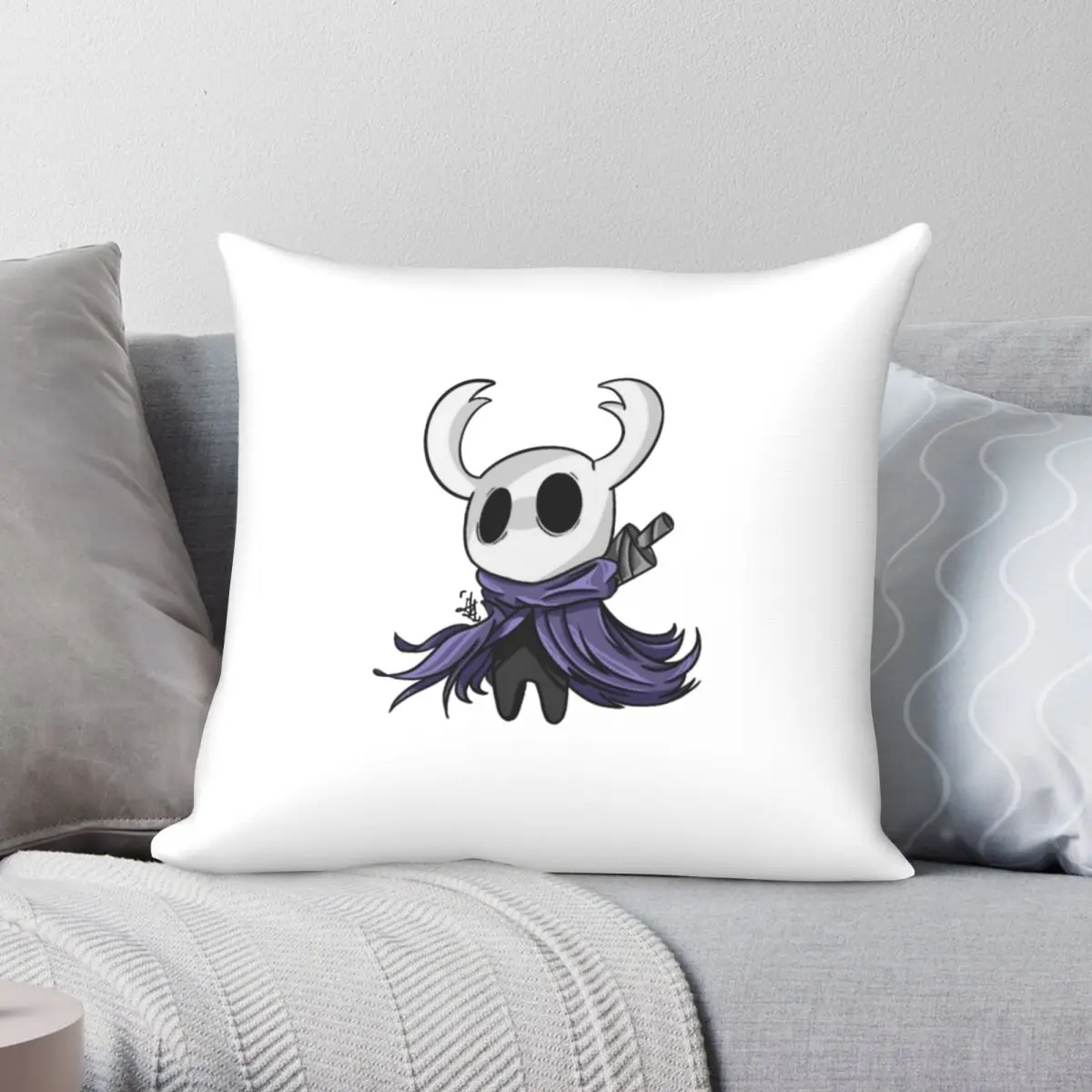 Hollow Knight The Knight Design Pillowcase Polyester Linen Velvet Printed Zip Decor Pillow Case Room Cushion Cover Wholesale