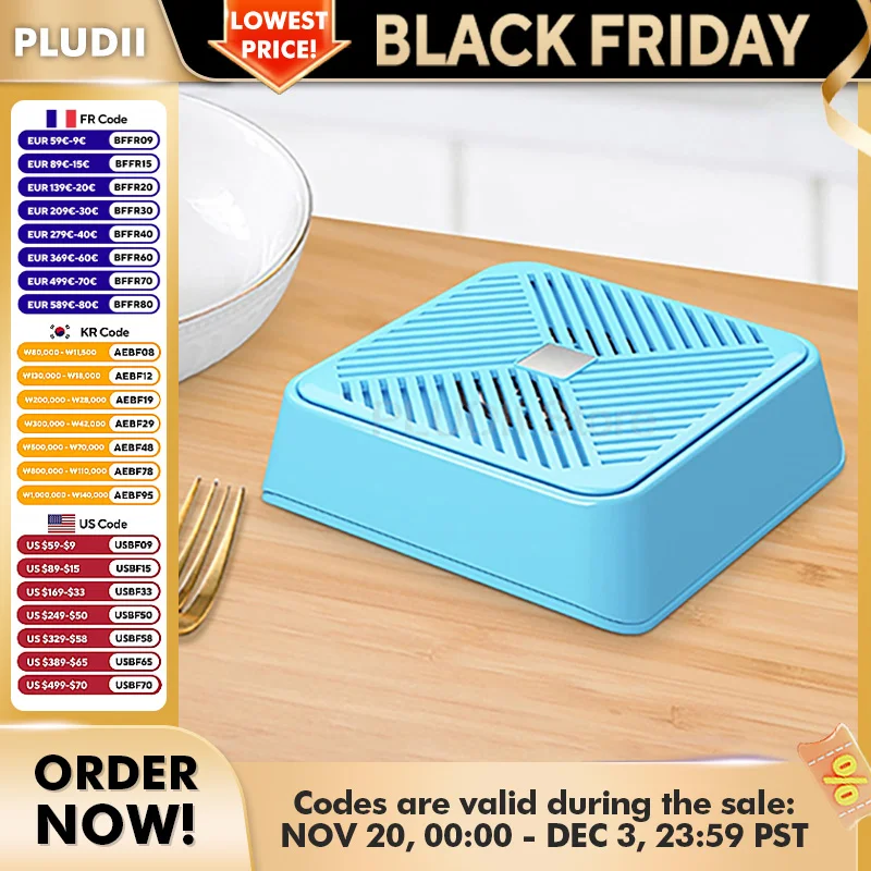 Mini lavavajillas ultrasónico, lavavajillas automático portátil, máquina limpiadora de alimentos para verduras, frutas, mariscos, limpieza de 360 grados