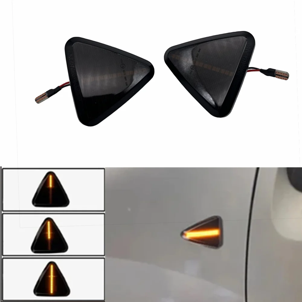 Car 2pcs Dynamic LED Blinker Side Marker Fender Turn Signal Light For RENAULT KANGOO II Mod.Bj.2/2008-7/2013 Car Accessory