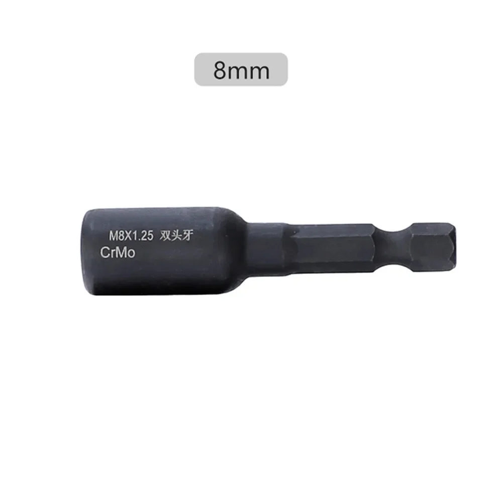 Plaatsmoeren Zelftappende Socket Adapter 1/4 Inch Hex Shank Zelftappende Cr-Mo Socket Adapter In Externe Tanden