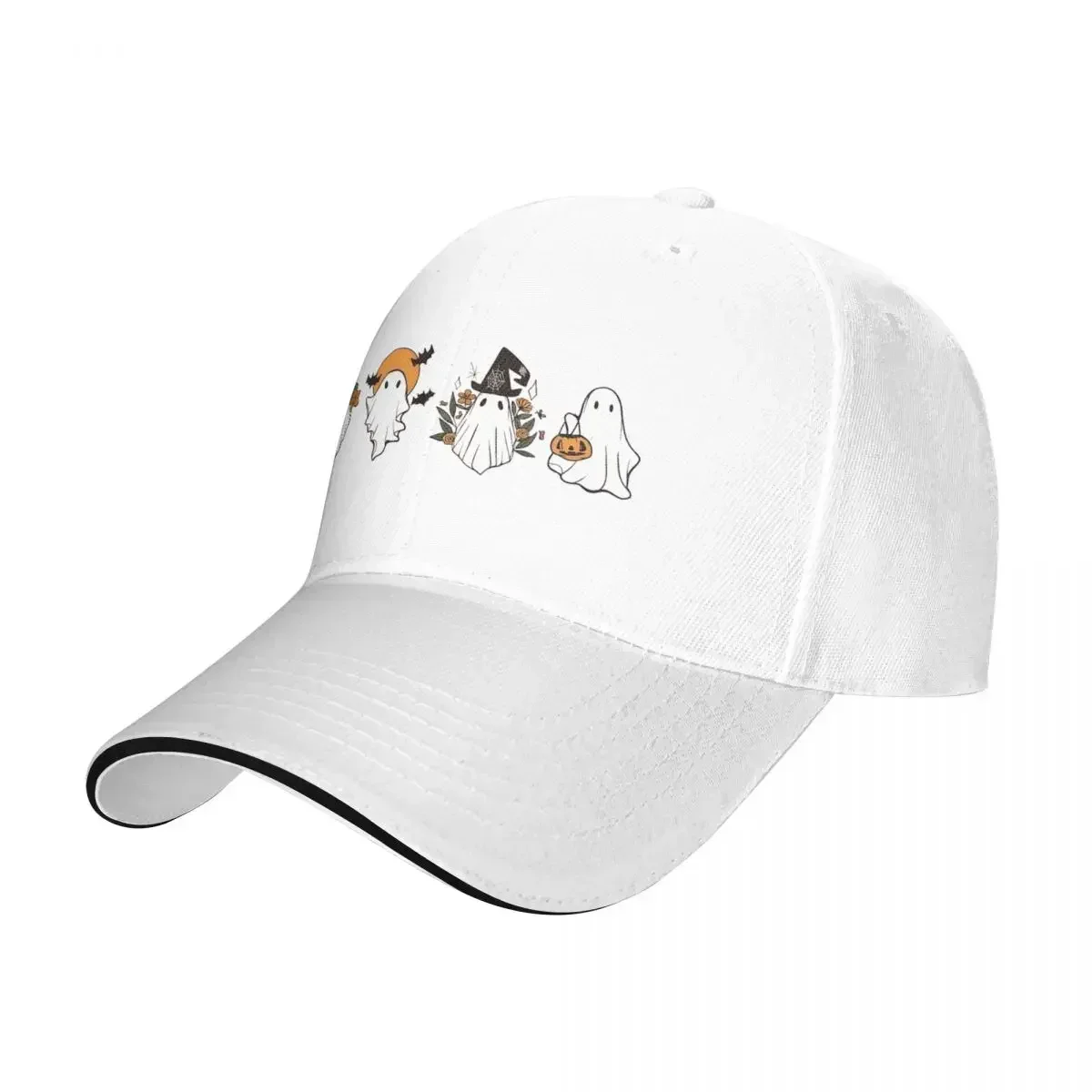 Gorra de béisbol de fantasma lindo de Halloween Gorras de sándwich de moda Estilo unisex Sombreros ajustables Gorra deportiva