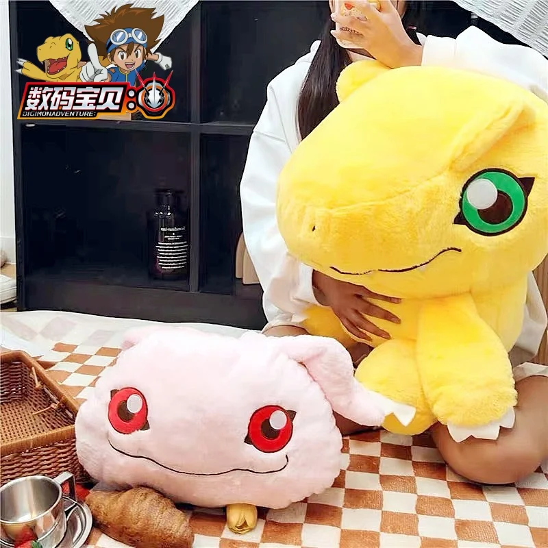 

Digimon Adventure Agumon Koromon Flip Doll Cute Plush Toy Kawaii Periphery Adorkable Sofa Pillow Room Decoration Birthday Gift