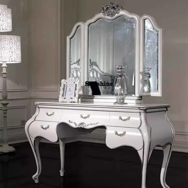 Nordic Mirrordrawers Dresser Eithe Girl Box Modern Luxury Makeup Dressing Table Storage Living Room Comoda Pra Quarto FurnitureY
