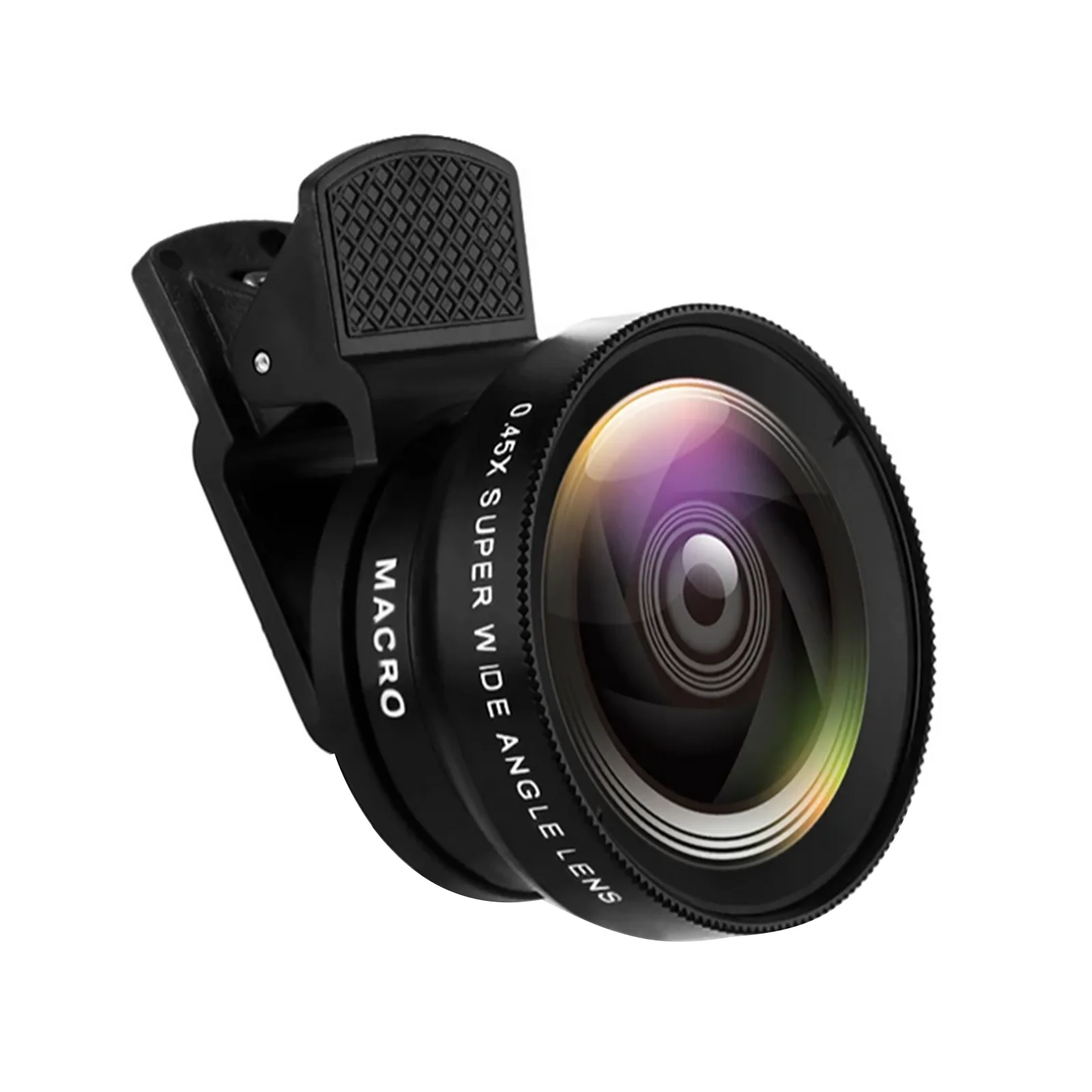 2-In-1 Mobile Phone Lens 0.45X Wide Angle Lens 10X Macro HD Camera Lens Universal for iPhone for Android Phone Len Clip