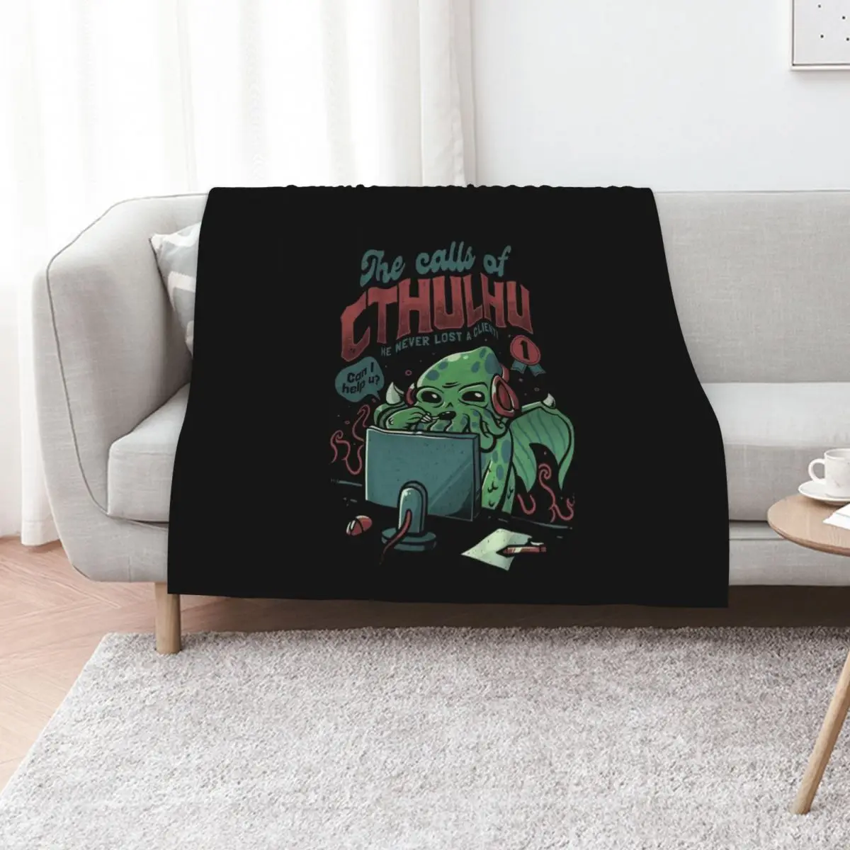 The Calls Of Cthulhu - Funny Horror Monster Gift Throw Blanket blankets and throws Hairys Single Flannels Blankets