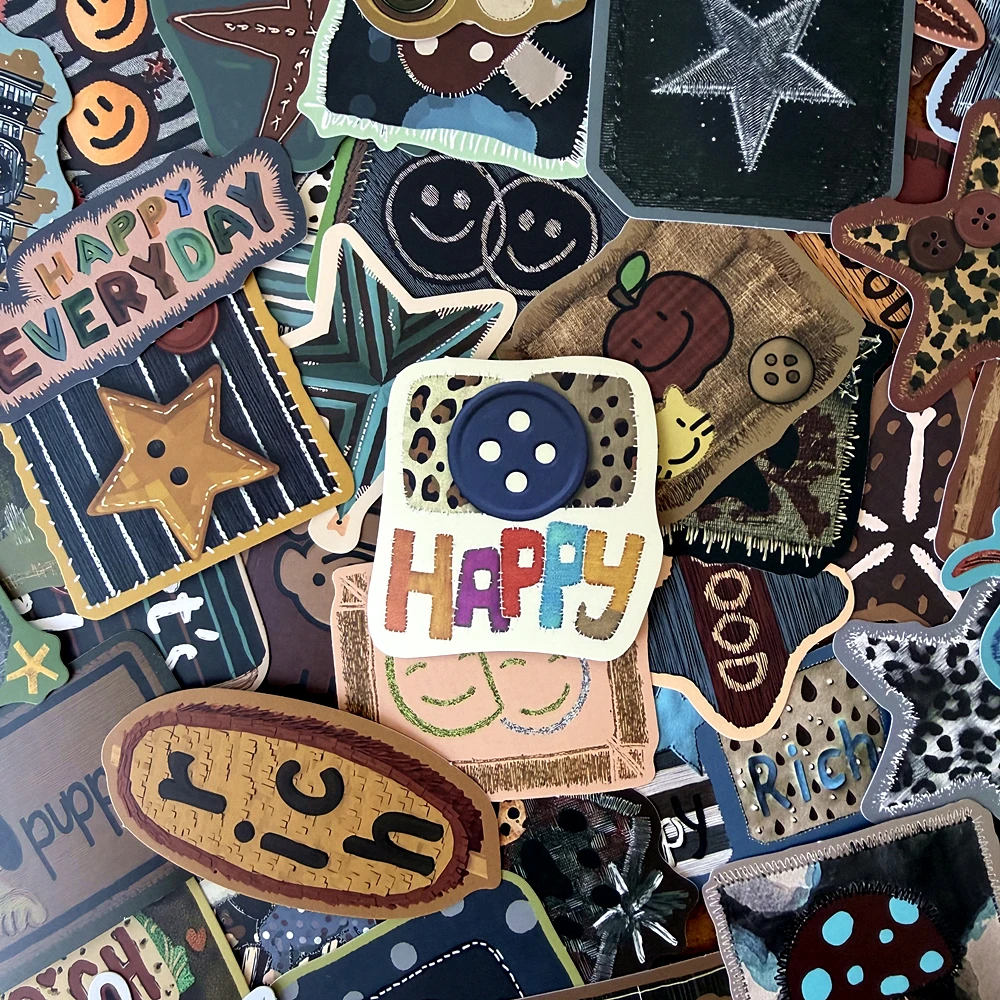 10/50PCS Retro Cartoon Patch Stickers DIY Graffiti Decals Laptop Guitar Luggage Notebook Stationery