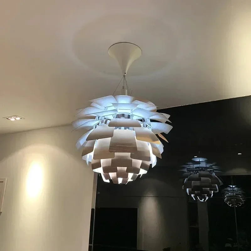 Pinecone Pendant Lights Modern LED Danish Design Chandelier Living Room Decor Home Aluminum Hanging Lamps Artichoke Suspension