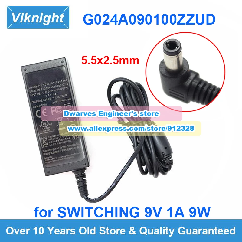 

Genuine 9V 1A 9W AC Adapter G024A090100ZZUD 200310110000162 SWITCHING Adapter 5.5x2.5mm Power Supply