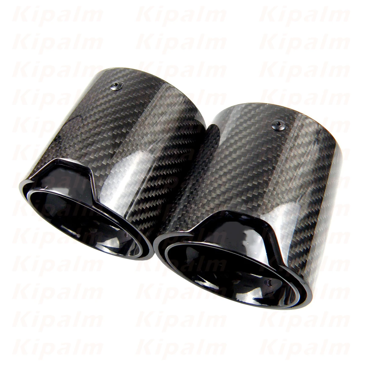 4 Pieces M Performance stainless steel inner pipe and glossy Carbon Fiber Exhaut tip for M5 F90