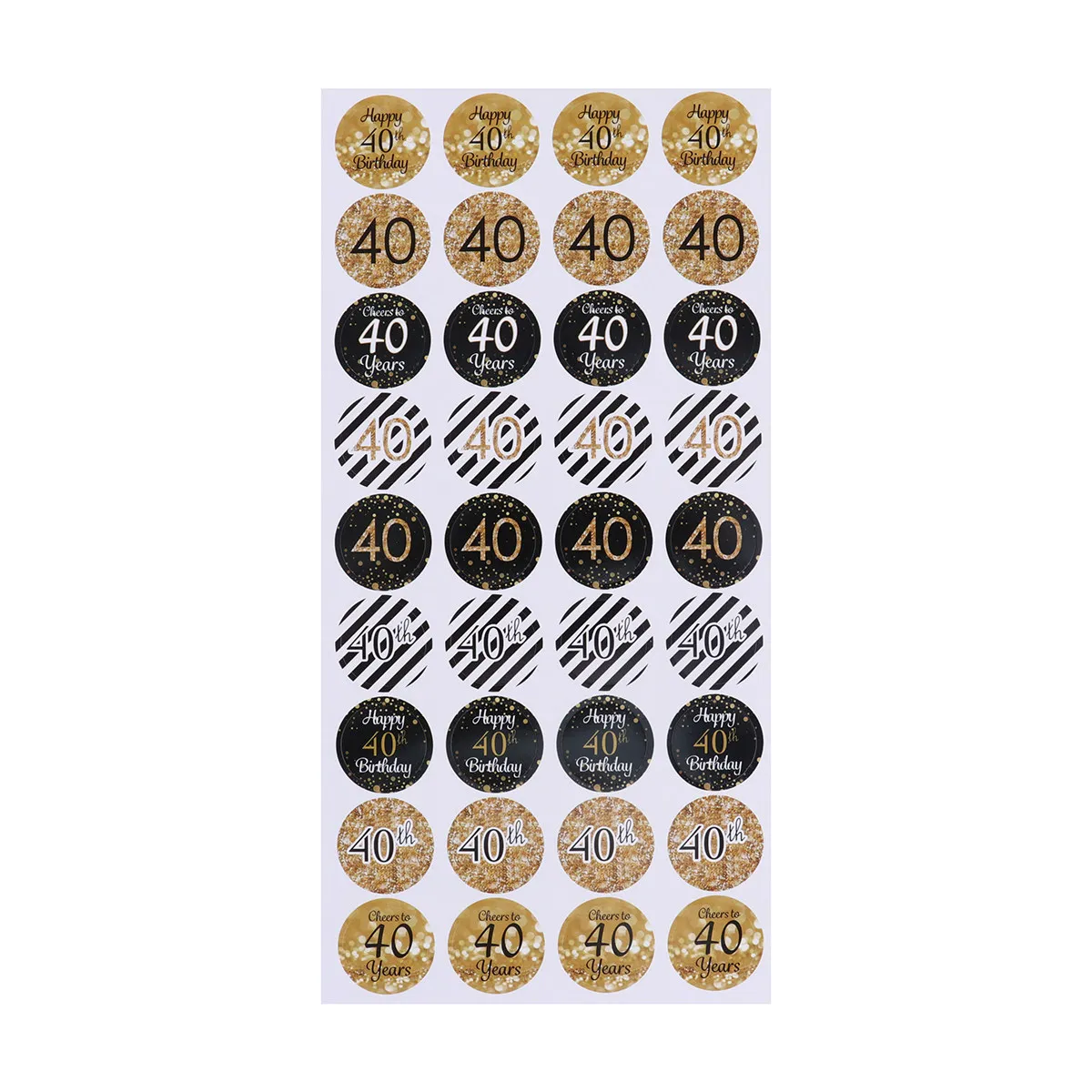 432Pcs Creative Birthday Stickers Set Round Sealing Labels for Food Packaging Party Favors Photo Props Clothes Decoration
