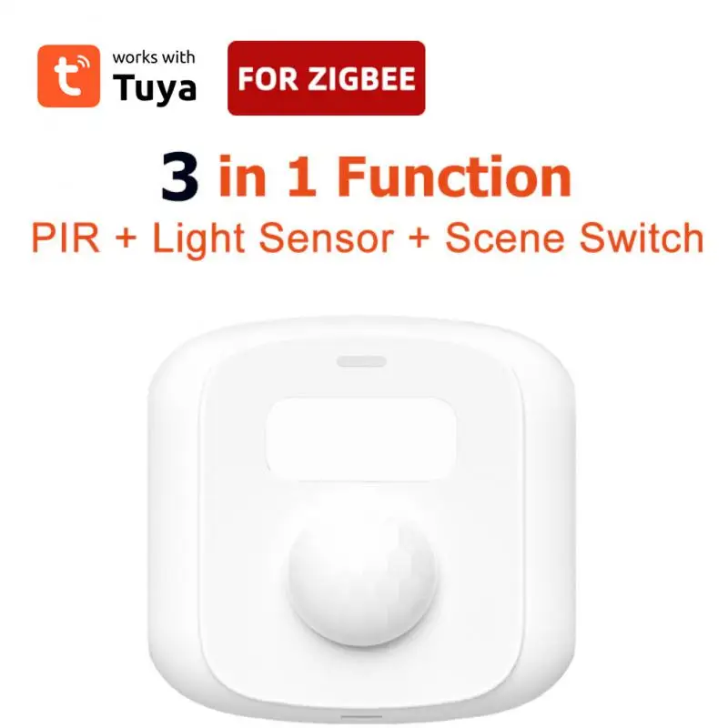 Tuya WiFi Zigbee Human Motion Sensor Smart Home PIR Motion Sensor Detector With Light Sensor Scene Switch Function Smart LIfe