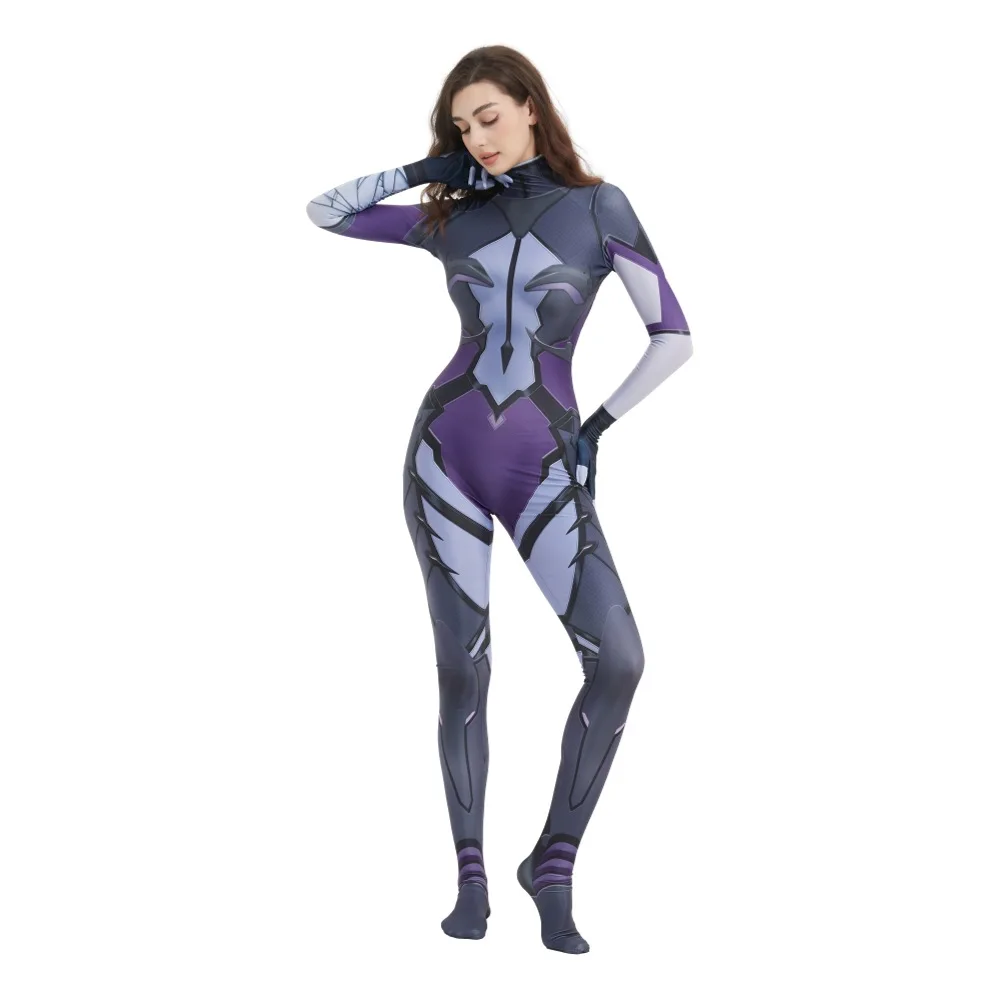 Overwatch 2 wiowmaker D.va disfraz de Cosplay para mujer, mono Zentai Sexy, monos de lujo de superhéroe, disfraz de fiesta de Hallloween