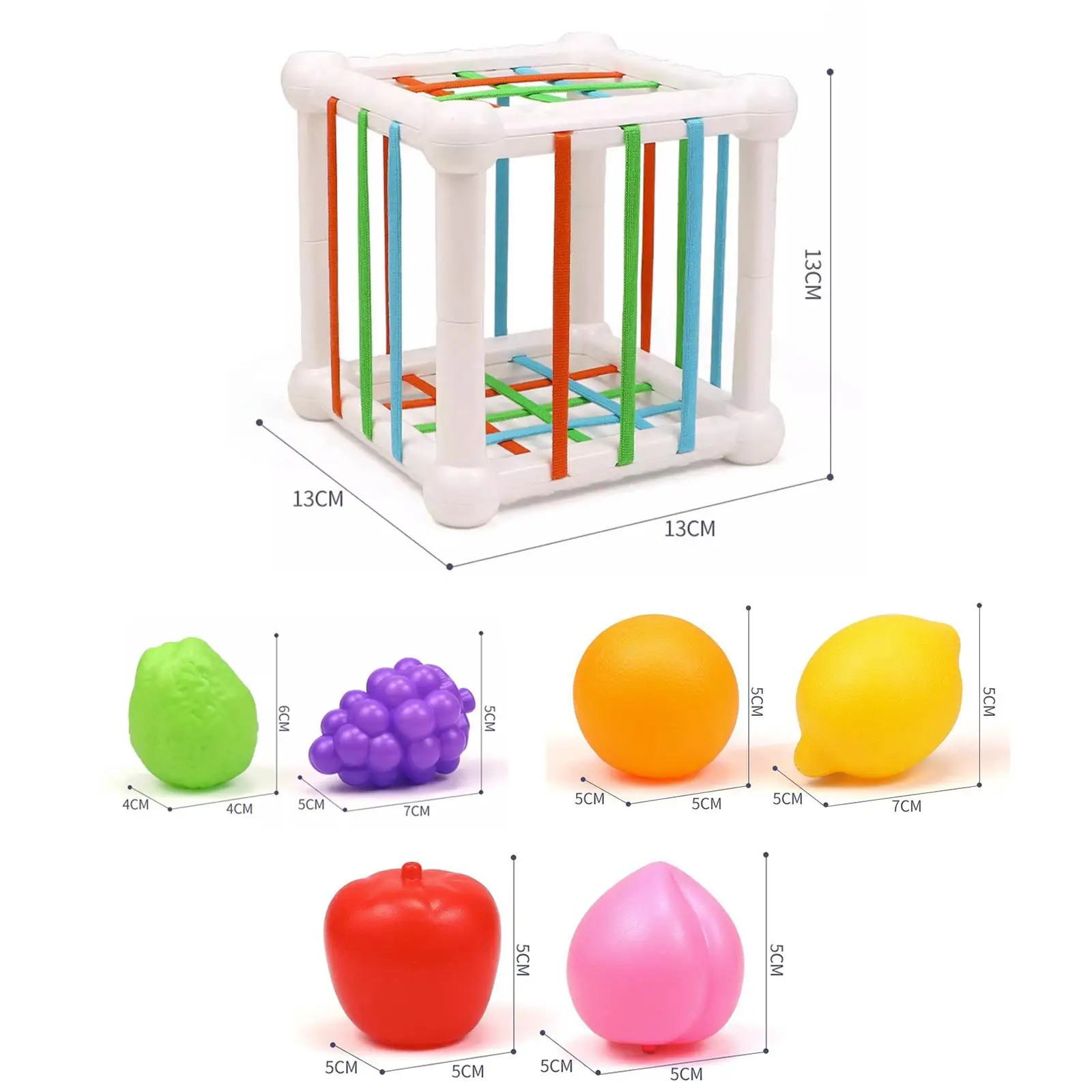 Shape Sorter giocattoli per bambini abilità motorie fini giocattoli per lo sviluppo cestino sensoriale con corda elastica per bambini ragazzi 1 2 regali per bambini