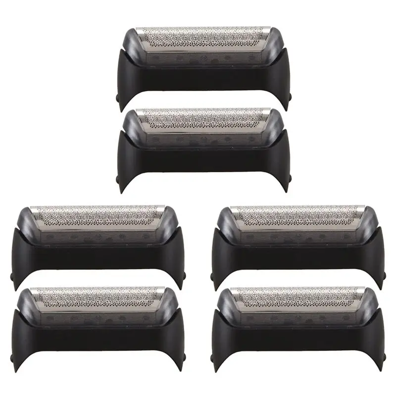 B83B-6 Pcs Electric Mesh Durable Shaver Foil Head Parts For Braun 10B/20B Model 190 180 170 1775
