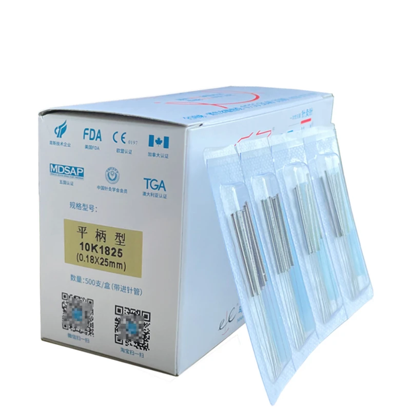 1000Pcs new acupuncture needles disposable sterile Tube needle Acupressure Point tech EACU Body Beauty filiform needle with tube