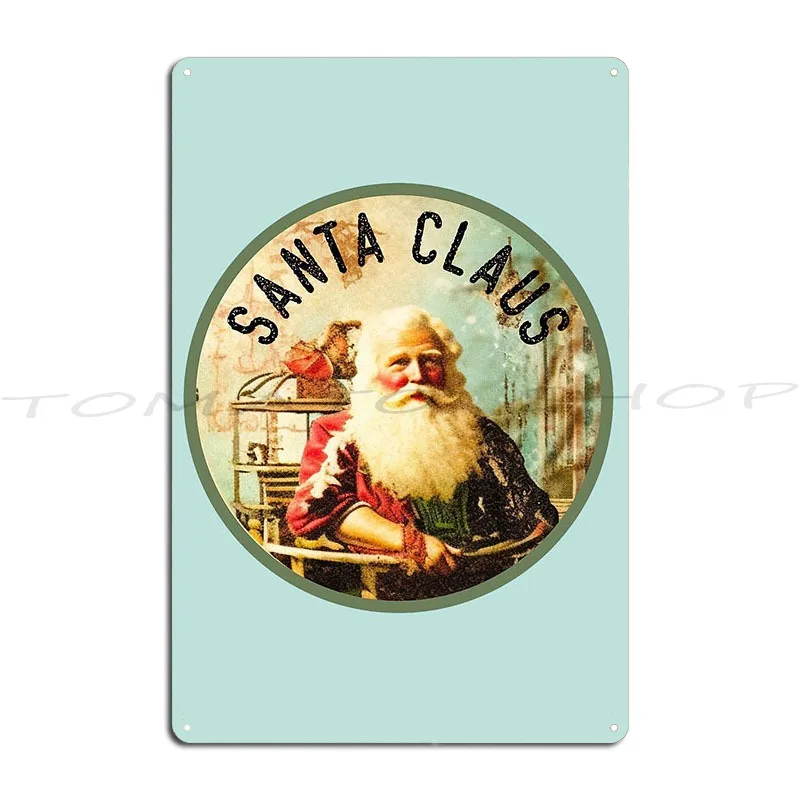 Santa On Water-Skis Pontoon Metal Plaque Poster Garage Pub Plates Printing Party Plates Personalized  Tin Sign Poster