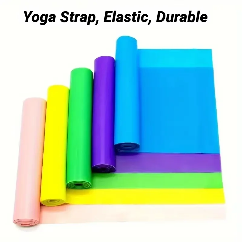 Yoga Pilates Portable Resistance Band Long Training Stretch Bands For Physical Therapy Lower Body Home Strength Elastic Exercise gallery 4