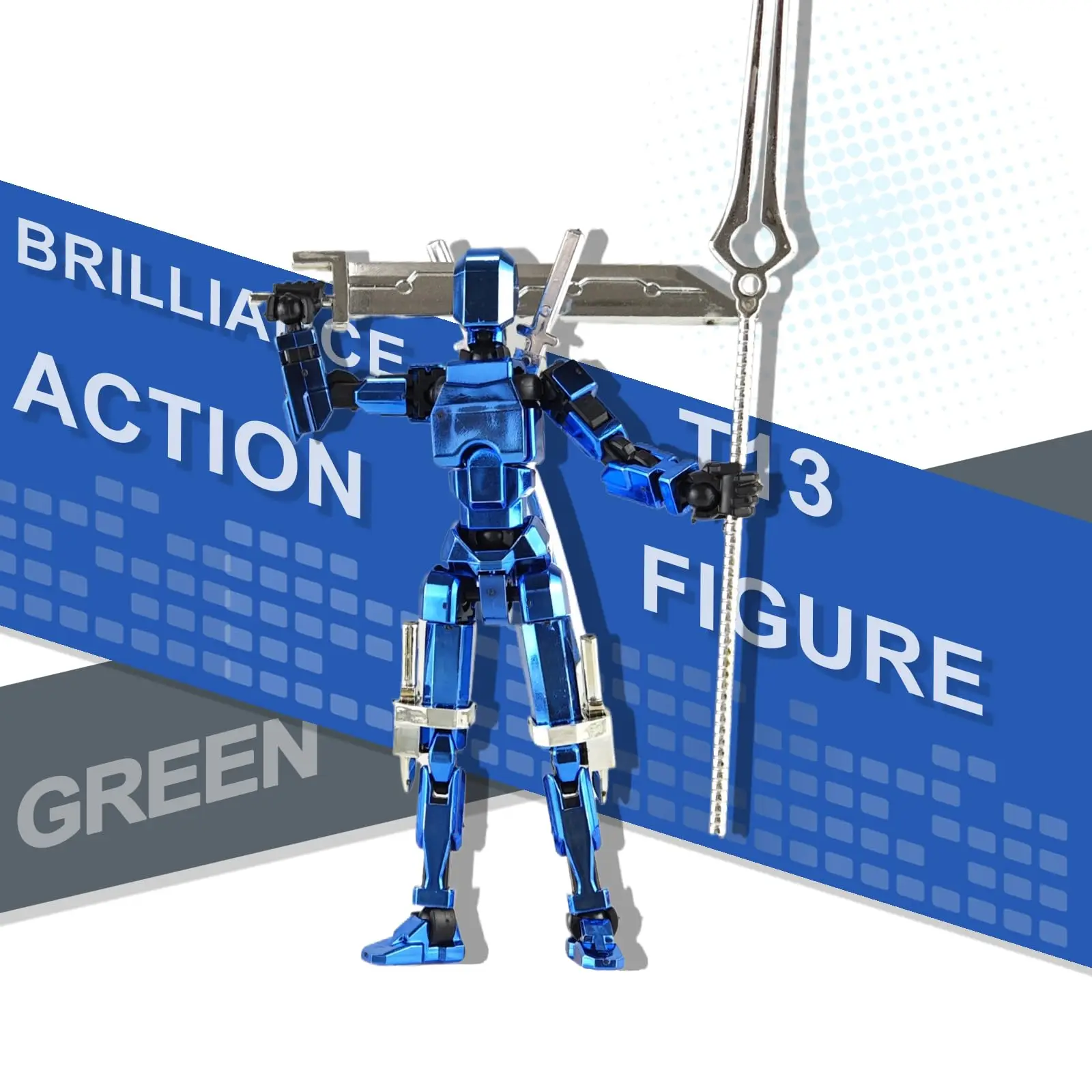 T13 Action Figures 3D Printed T13 Action Figure, Multi-Jointed Robot Movable N13 Action Figure, Lucky Nova 13 Action Figure