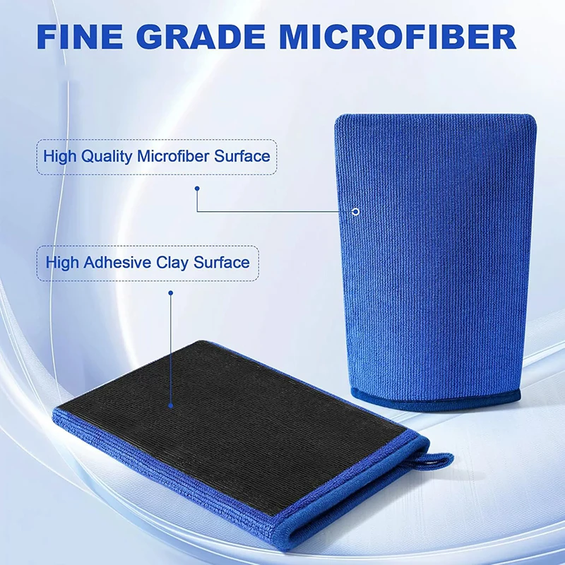 Fine Magic Mud Gloves, Car Wash Mud Gloves, One Side Mud Strip, One Side Ultra-Fine Fiber Car Detail Tool, Used Before Polishing