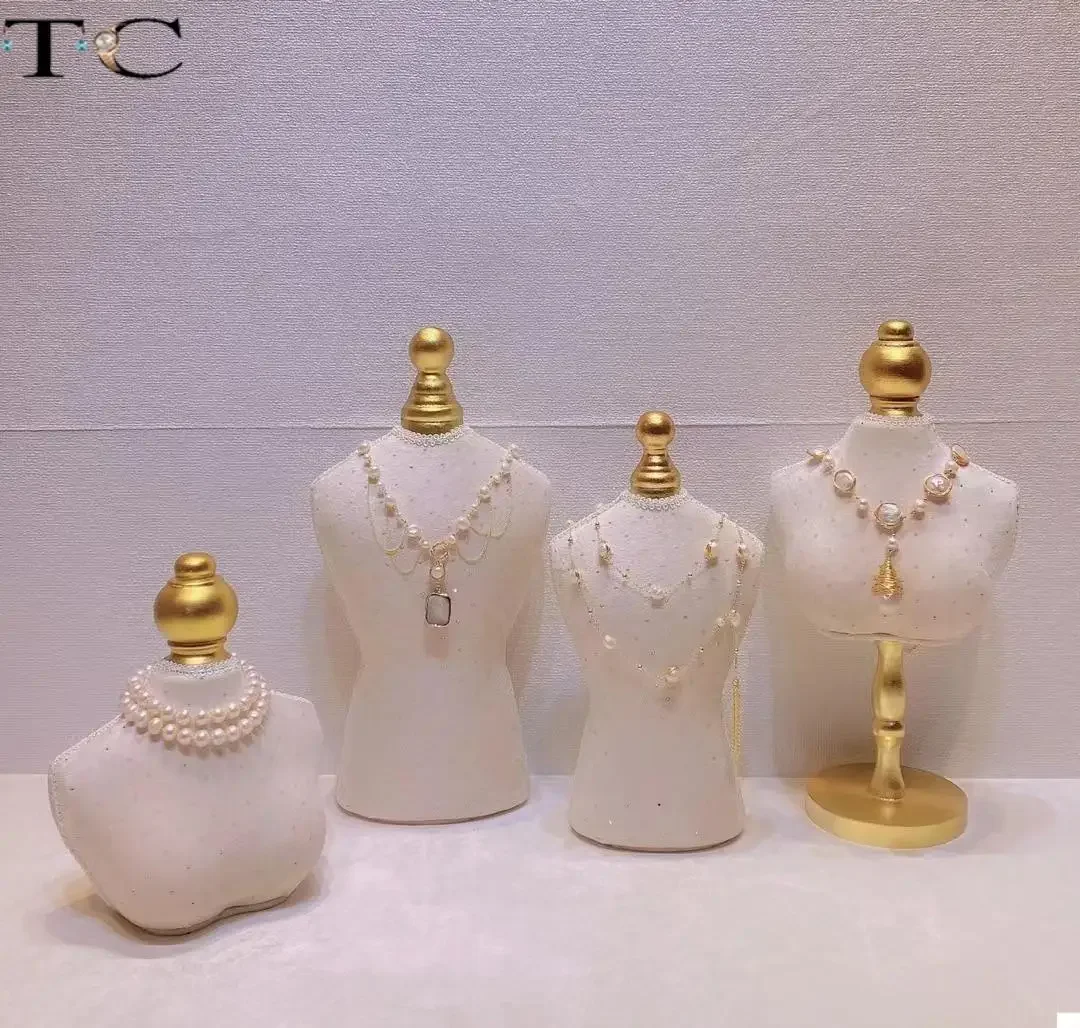 

Star Velvet Jewelry Necklace Display Portrait Model Jewelry Counter Window Jewelry Pendant Neck Film Display Stand