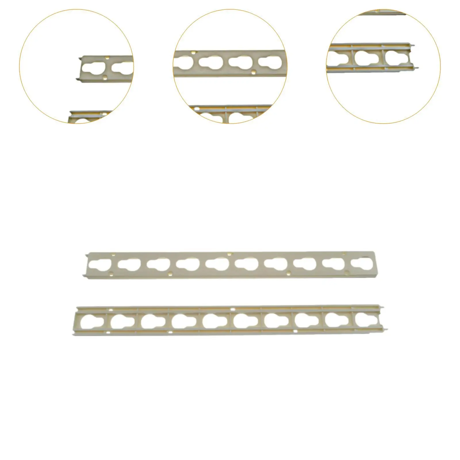 2Pcs Horse Keyhole Track Rail with 2 Jump Cues Versatile Equestrianism Horse Jump Pole Holders Quick Height Adjustment