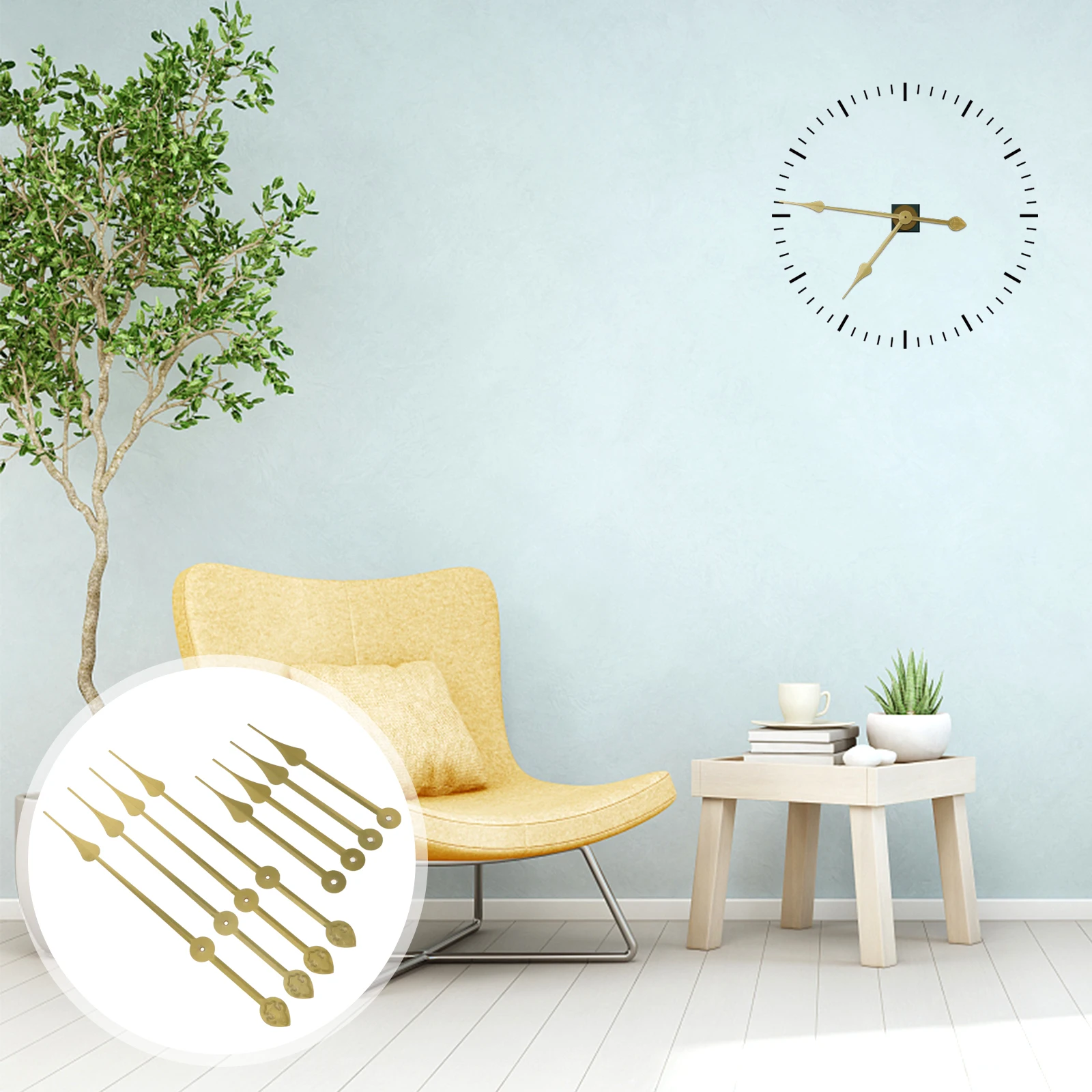 

4 Pcs Wall Clock Hands Parts Replacement Repair Mechanism Movement Kit Number Quartz Diy
