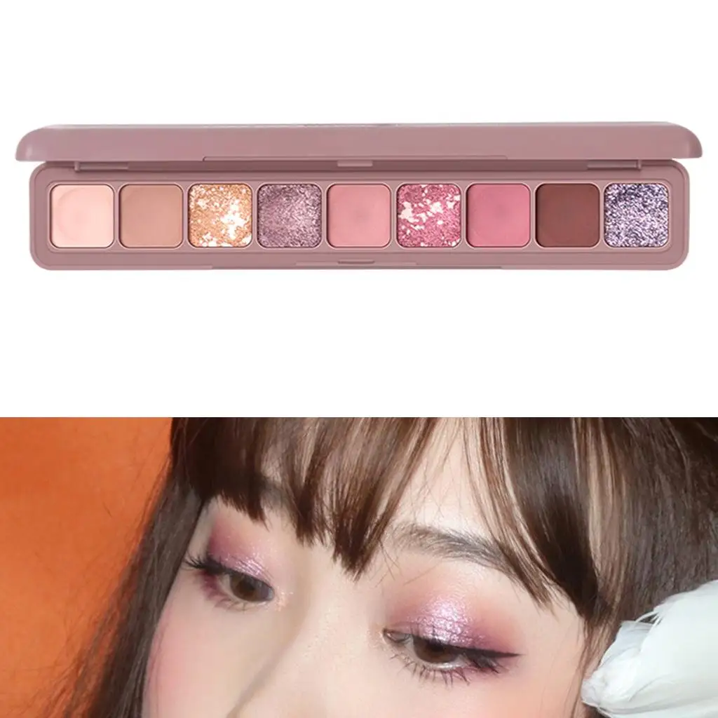 2-6pack 9 Colors Long-lasting Matte Shimmers Eyeshadow Palette Makeup Beauty Kit