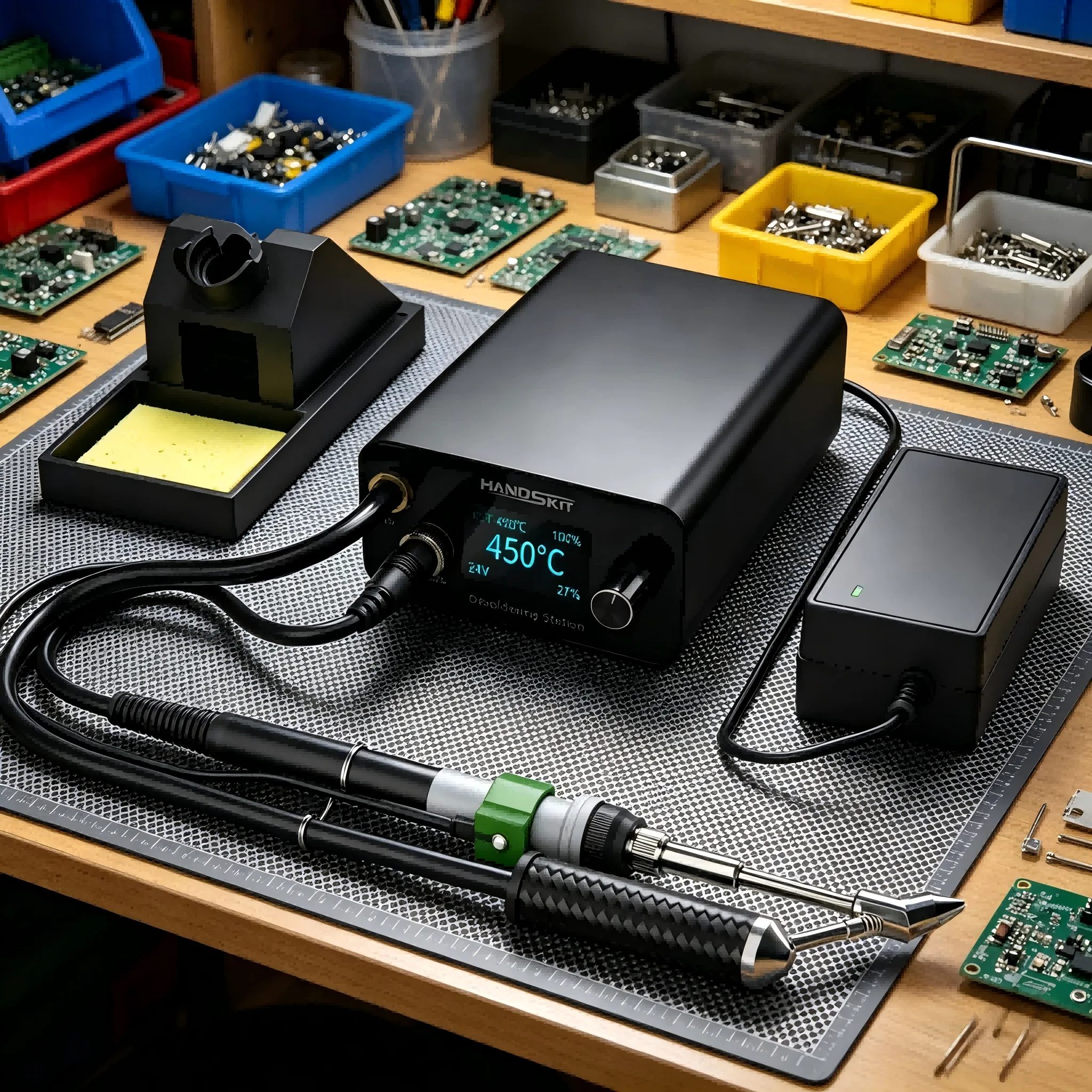T12A Smart Desoldering Gun, STM32 Controlled Hot Air Soldering Pen, LCD Digital Display PCB Rework Welding Station Tool