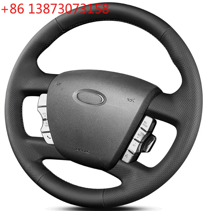 For ford falcon ford FG falcon 2008-2014 Hand-Stitched Car Steering Wheel Cover Braid black leather style FG accessory