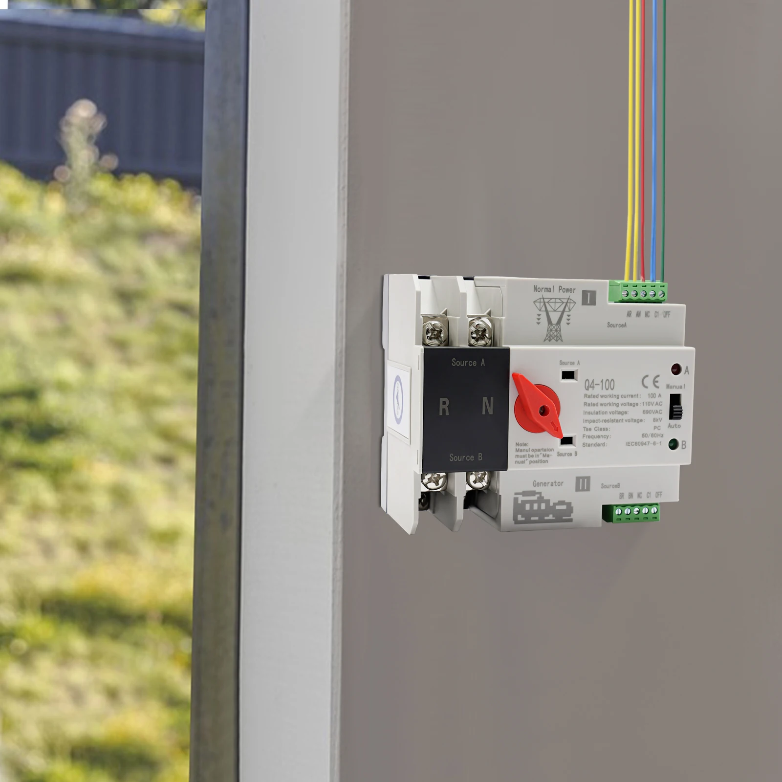 

Automatic And Manual Dual Power Transfer Switch Dual Power Design Excellent Performance High Stability Grey