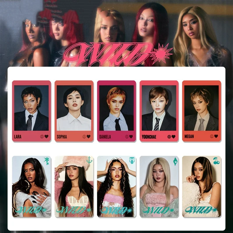 WILD 3rd Mini Album Lomo Cards Double‑sided Photocards Special Photo Card Collection Postcards Fan Merch Cosplay Cards