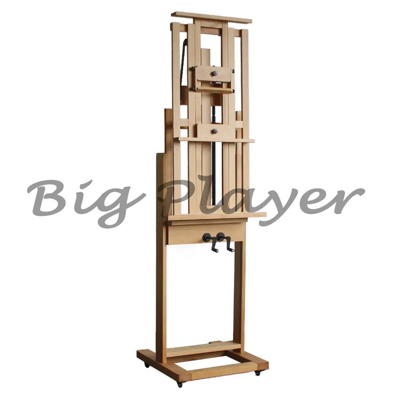 

Двойной мольберт-качалка из бука, плоская подставка, напольная подставка двойного назначения, художественные студенты, специальные телескопические материалы для рисования из цельного дерева