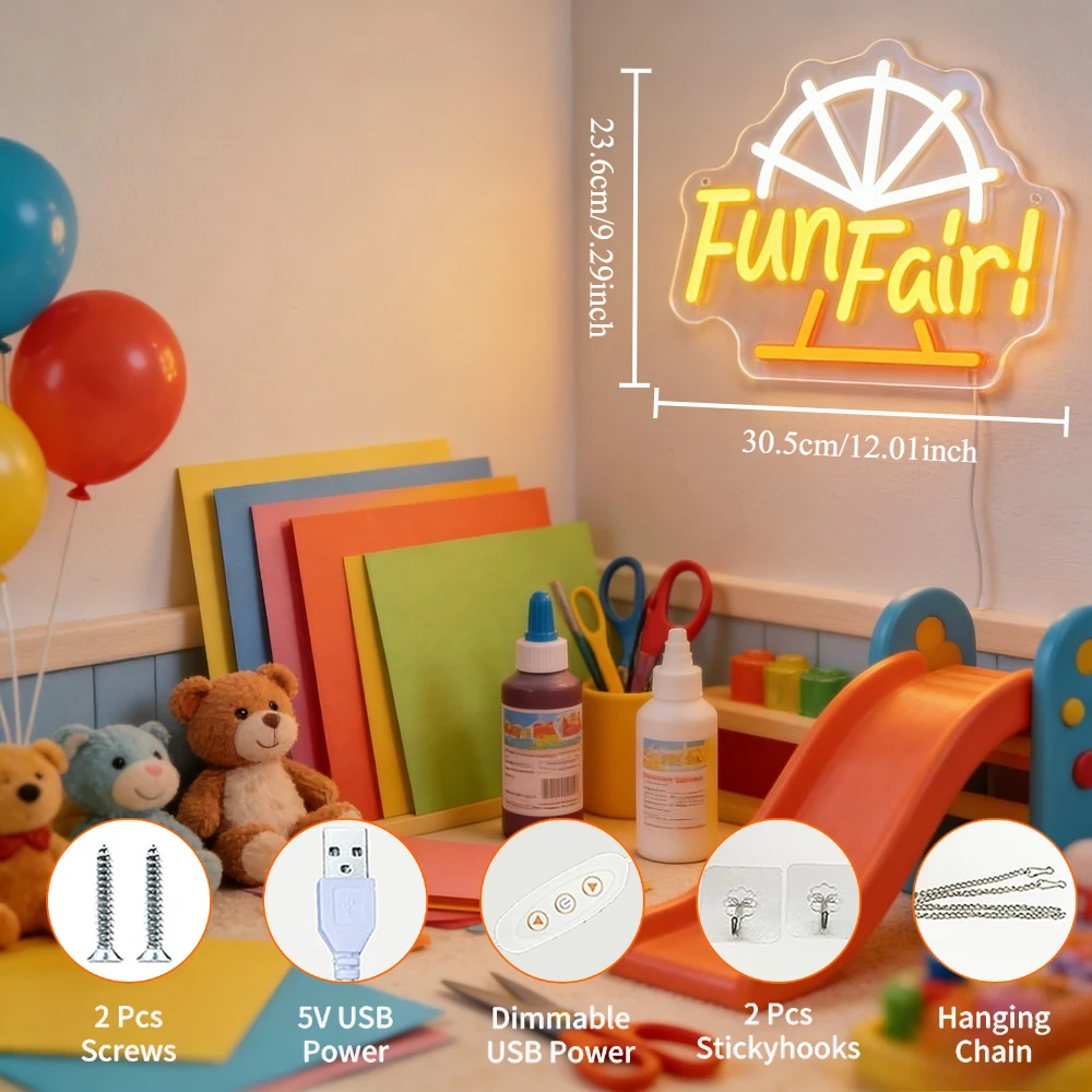 Fun Fair LED Neon Light for Wa - Outdoor Lighting Decor Ideas 评论和价格