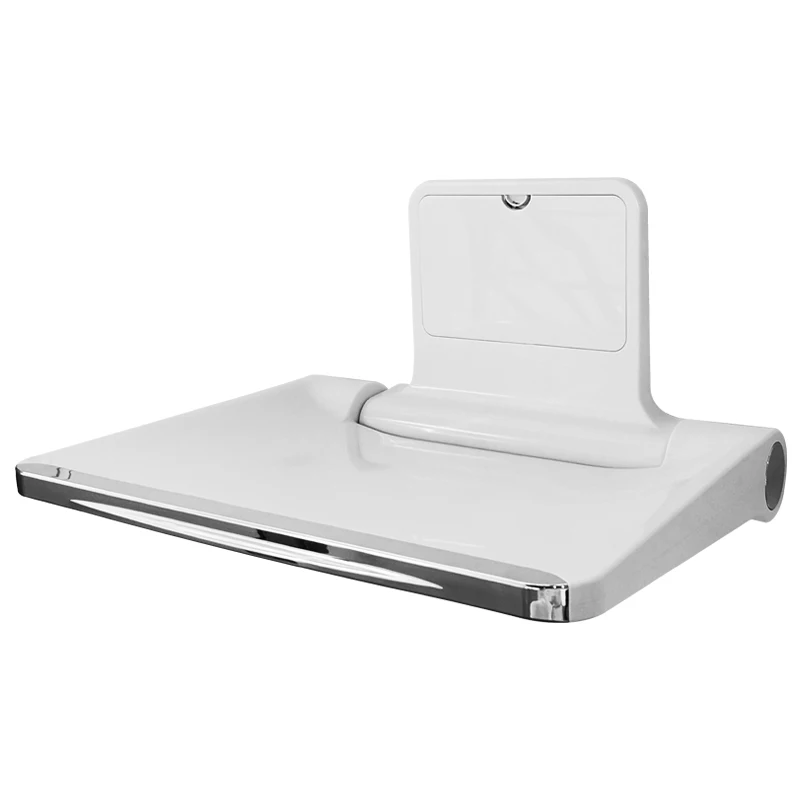 Bathroom Chair Wall Mounted White Foldable Seat ABS Plastic Folding Shower Seat