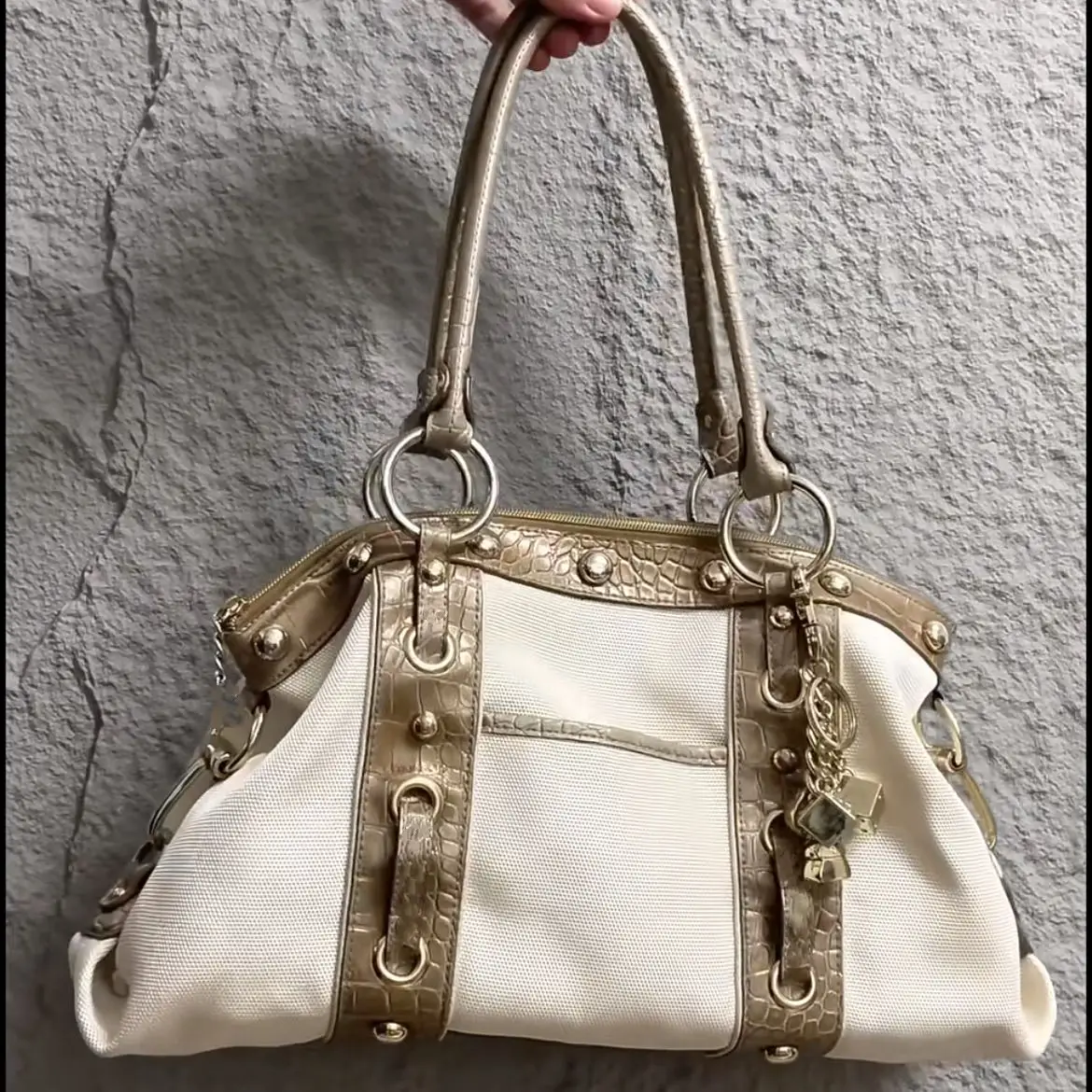 American Vintage Fashion Y2k Metal Buckle Rivet Strap Large-capacity Handbag Mobile Wallet Shoulder Bag Woman Bag Purse view 3