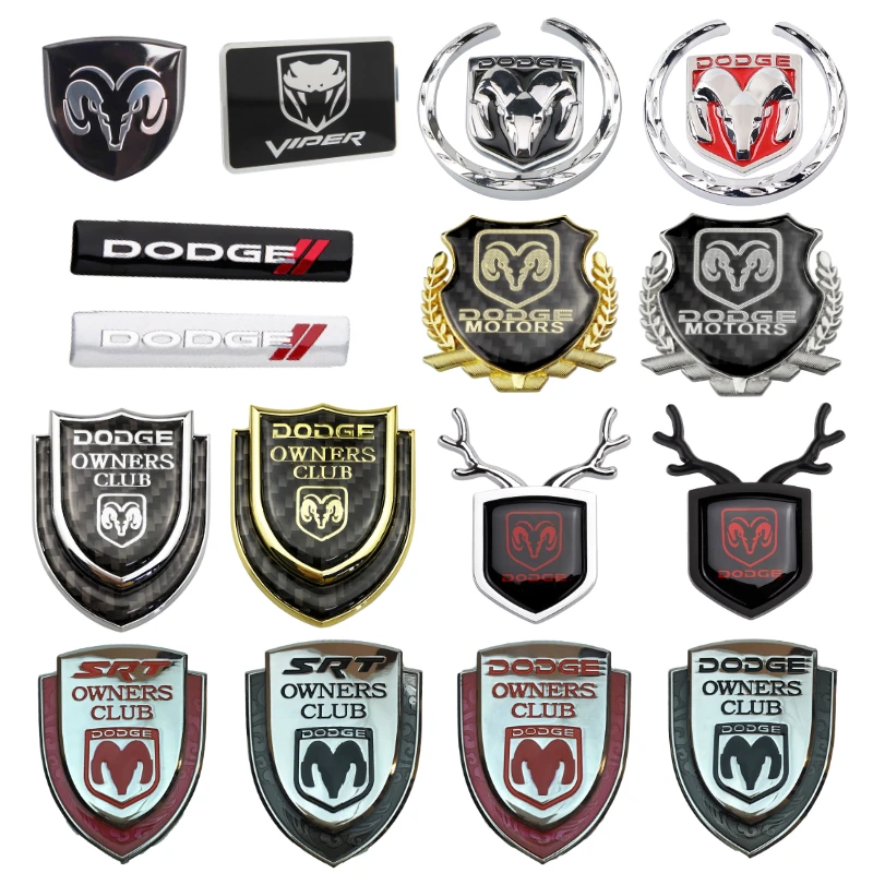 Pegatina 3D para Coche Dodge Journey Ram 1500 2500 Caliber SRT Viper Challenger Charger Caravan Stratus, Emblema de Neón para Maletero Trasero