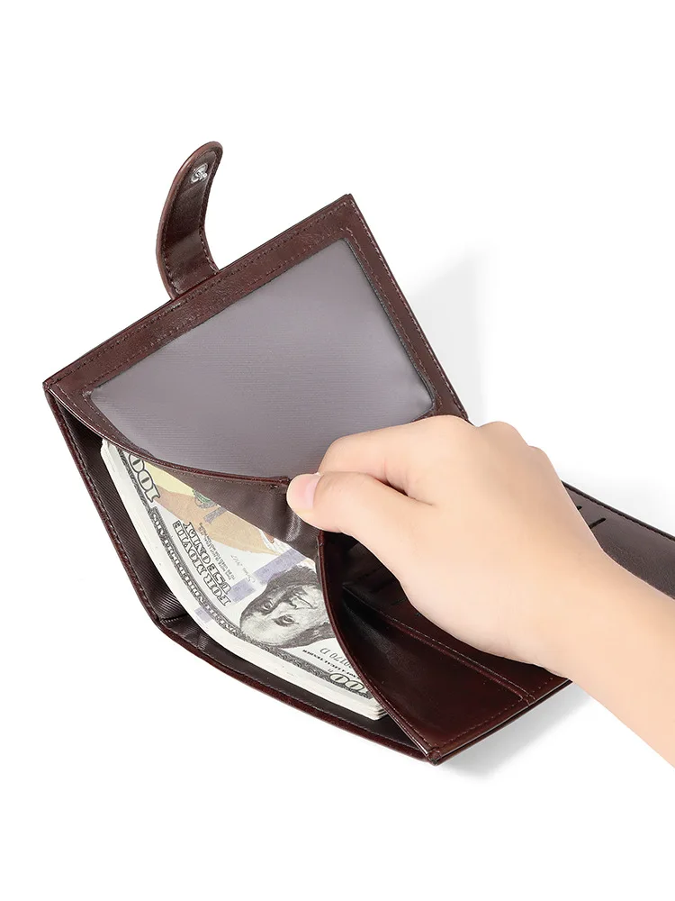 Porta passaporto minimalista da lavoro in ecopelle, organizer per documenti e carte da viaggio unisex per uomo e donna