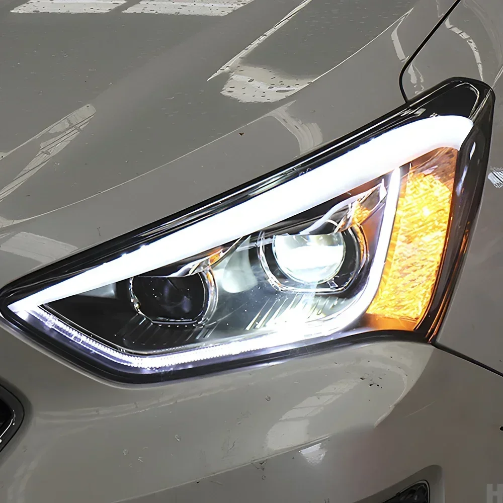 Upgraded High Configuration Car Front Lamp for Hyundai Santafe Ix45 2013-2016 Upgrade Led Auto Headlights Bifocal Lens Assembly - Image 2